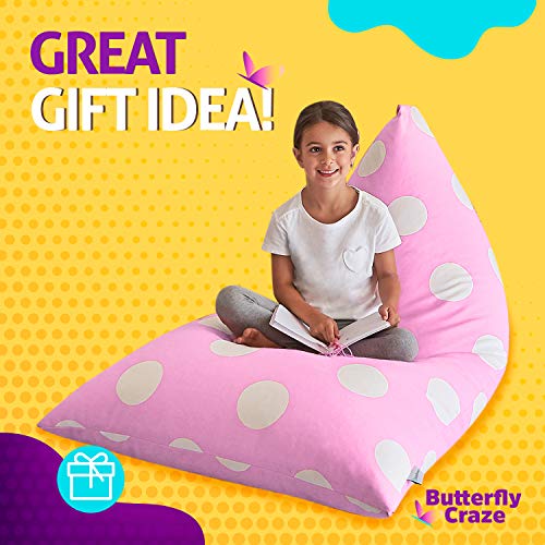 Butterfly Craze Bean Bag Chair Cover for Toddler Toy Organizer Butterfly Craze Bean Bag Chair Cover for Toddler Toy Organizer